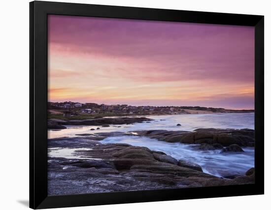 Sunset over Punta del Diablo, Rocha Department, Uruguay, South America-Karol Kozlowski-Framed Photographic Print