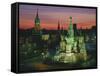 Sunset Over Red Square, the Kremlin, Moscow, Russia-D H Webster-Framed Stretched Canvas