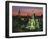 Sunset Over Red Square, the Kremlin, Moscow, Russia-D H Webster-Framed Photographic Print