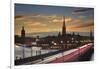 Sunset over Riddarholmen in Stockholm-Jon Hicks-Framed Photographic Print