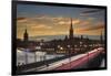 Sunset over Riddarholmen in Stockholm-Jon Hicks-Framed Photographic Print