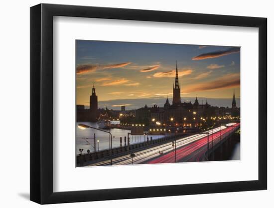 Sunset over Riddarholmen in Stockholm-Jon Hicks-Framed Photographic Print