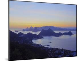 Sunset over Rio de Janeiro viewed from Parque da Cidade in Niteroi, Rio de Janeiro, Brazil, South A-Karol Kozlowski-Mounted Photographic Print