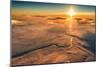 Sunset over Riverbed in the Central Highlands, Iceland-Ragnar Th Sigurdsson-Mounted Photographic Print