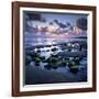 Sunset over Rock Pool, Strandhill, County Sligo, Connacht, Republic of Ireland, Europe-Stuart Black-Framed Premium Photographic Print