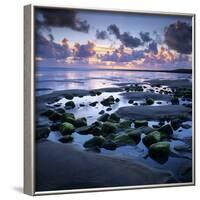 Sunset over Rock Pool, Strandhill, County Sligo, Connacht, Republic of Ireland, Europe-Stuart Black-Framed Photographic Print