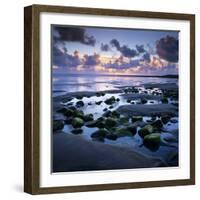 Sunset over Rock Pool, Strandhill, County Sligo, Connacht, Republic of Ireland, Europe-Stuart Black-Framed Photographic Print