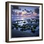 Sunset over Rock Pool, Strandhill, County Sligo, Connacht, Republic of Ireland, Europe-Stuart Black-Framed Photographic Print