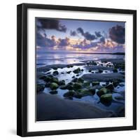 Sunset over Rock Pool, Strandhill, County Sligo, Connacht, Republic of Ireland, Europe-Stuart Black-Framed Photographic Print