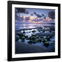Sunset over Rock Pool, Strandhill, County Sligo, Connacht, Republic of Ireland, Europe-Stuart Black-Framed Photographic Print