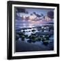 Sunset over Rock Pool, Strandhill, County Sligo, Connacht, Republic of Ireland, Europe-Stuart Black-Framed Photographic Print