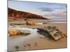 Sunset over Rocks with Flowing Water at Dunraven Bay, Southerndown, Wales-Chris Hepburn-Mounted Photographic Print