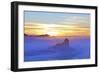 Sunset over Roque Bentayga, Gran Canaria, Canary Islands, Spain, Atlantic Ocean, Europe-Neil Farrin-Framed Photographic Print