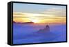 Sunset over Roque Bentayga, Gran Canaria, Canary Islands, Spain, Atlantic Ocean, Europe-Neil Farrin-Framed Stretched Canvas