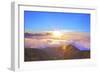 Sunset over Roque Bentayga, Gran Canaria, Canary Islands, Spain, Atlantic Ocean, Europe-Neil Farrin-Framed Photographic Print