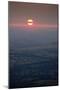 Sunset over rural Wales valley in Powys-Charles Bowman-Mounted Photographic Print