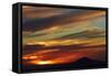 Sunset over Saddle Hill, Dunedin, South Island, New Zealand-David Wall-Framed Stretched Canvas