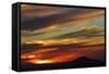 Sunset over Saddle Hill, Dunedin, South Island, New Zealand-David Wall-Framed Stretched Canvas