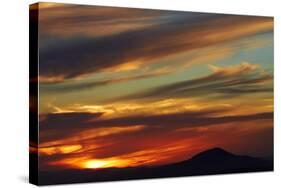 Sunset over Saddle Hill, Dunedin, South Island, New Zealand-David Wall-Stretched Canvas