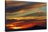 Sunset over Saddle Hill, Dunedin, South Island, New Zealand-David Wall-Stretched Canvas