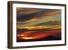 Sunset over Saddle Hill, Dunedin, South Island, New Zealand-David Wall-Framed Photographic Print