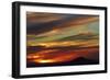 Sunset over Saddle Hill, Dunedin, South Island, New Zealand-David Wall-Framed Photographic Print