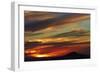 Sunset over Saddle Hill, Dunedin, South Island, New Zealand-David Wall-Framed Photographic Print