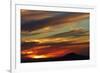 Sunset over Saddle Hill, Dunedin, South Island, New Zealand-David Wall-Framed Photographic Print
