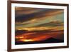 Sunset over Saddle Hill, Dunedin, South Island, New Zealand-David Wall-Framed Photographic Print