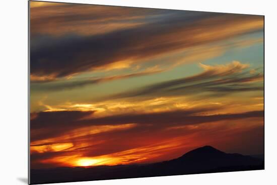 Sunset over Saddle Hill, Dunedin, South Island, New Zealand-David Wall-Mounted Photographic Print