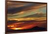 Sunset over Saddle Hill, Dunedin, South Island, New Zealand-David Wall-Framed Photographic Print