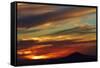 Sunset over Saddle Hill, Dunedin, South Island, New Zealand-David Wall-Framed Stretched Canvas