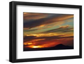 Sunset over Saddle Hill, Dunedin, South Island, New Zealand-David Wall-Framed Photographic Print