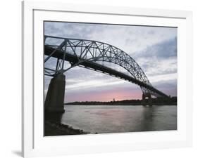 Sunset over Sagamore Bridge, Cape Cod Canal, Cape Cod, Massachussets, New England-Christian Kober-Framed Photographic Print