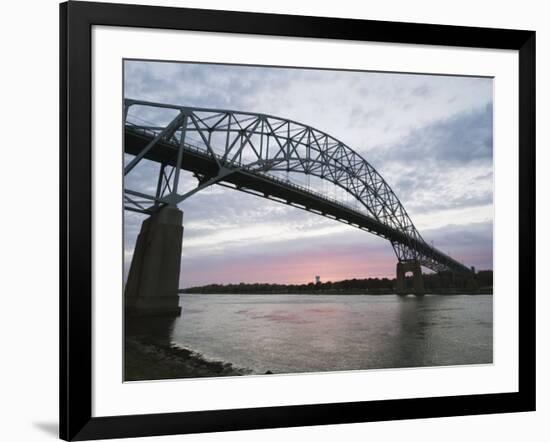 Sunset over Sagamore Bridge, Cape Cod Canal, Cape Cod, Massachussets, New England-Christian Kober-Framed Photographic Print