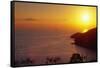 Sunset over Saint Thomas US Virgin Islands-George Oze-Framed Stretched Canvas