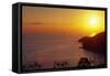 Sunset over Saint Thomas US Virgin Islands-George Oze-Framed Stretched Canvas