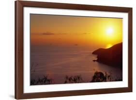 Sunset over Saint Thomas US Virgin Islands-George Oze-Framed Photographic Print