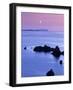 Sunset over Sand Wick and Rising Moon over Foula in Distance, Eshaness, Shetland, Scotland, UK-Patrick Dieudonne-Framed Photographic Print