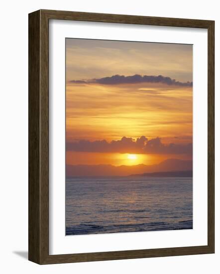 Sunset Over Sea, Costa Del Sol, Andalucia (Andalusia), Spain, Mediterranean-Michael Busselle-Framed Photographic Print