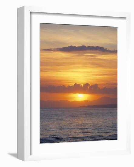 Sunset Over Sea, Costa Del Sol, Andalucia (Andalusia), Spain, Mediterranean-Michael Busselle-Framed Photographic Print