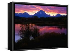 Sunset Over Snake River, Oxbow Bend, Grand Teton National Park, USA-Carol Polich-Framed Stretched Canvas