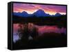 Sunset Over Snake River, Oxbow Bend, Grand Teton National Park, USA-Carol Polich-Framed Stretched Canvas