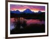 Sunset Over Snake River, Oxbow Bend, Grand Teton National Park, USA-Carol Polich-Framed Photographic Print