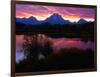 Sunset Over Snake River, Oxbow Bend, Grand Teton National Park, USA-Carol Polich-Framed Photographic Print