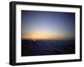 Sunset Over Snowy Mountains in Alaska, USA-Michael Brown-Framed Photographic Print