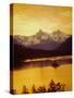 Sunset Over St. Mary Lake in Glacier National Park-Darrell Gulin-Stretched Canvas