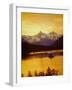 Sunset Over St. Mary Lake in Glacier National Park-Darrell Gulin-Framed Photographic Print