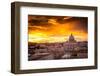 Sunset over St. Peter's Cathedral in Rome, Italy-whitewizzard-Framed Photographic Print