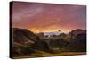 Sunset over Stiarjokull Glacier with Stigarfoss Waterfalls, Iceland-Ragnar Th Sigurdsson-Stretched Canvas